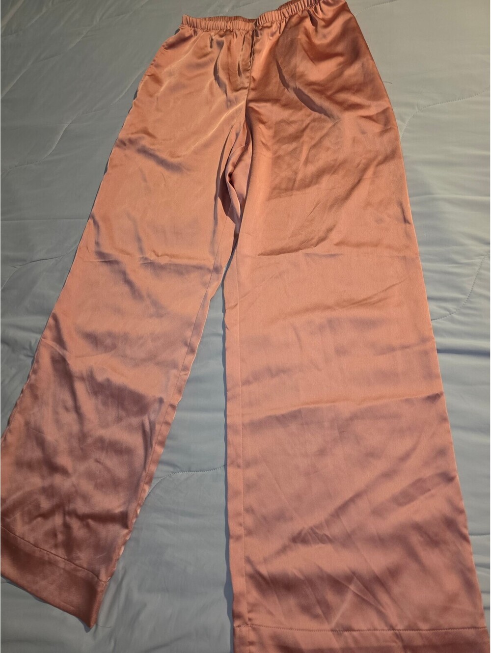 A New Day Women's Linen Blend Smocked Waist Pants Rose - XS Relaxed Fit Elastic